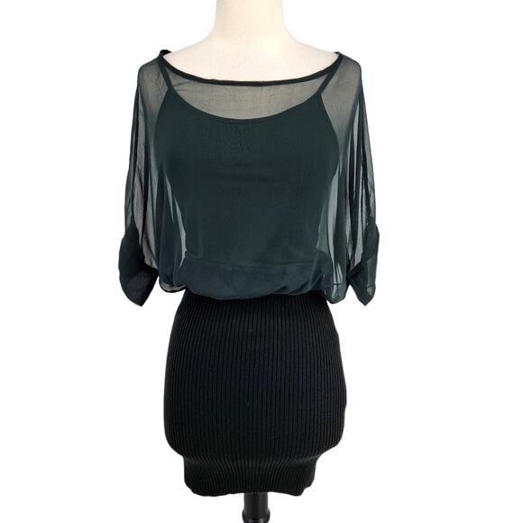 McGinn Slip Dress with Silk Sheer Top size Small - Picture 1 of 7